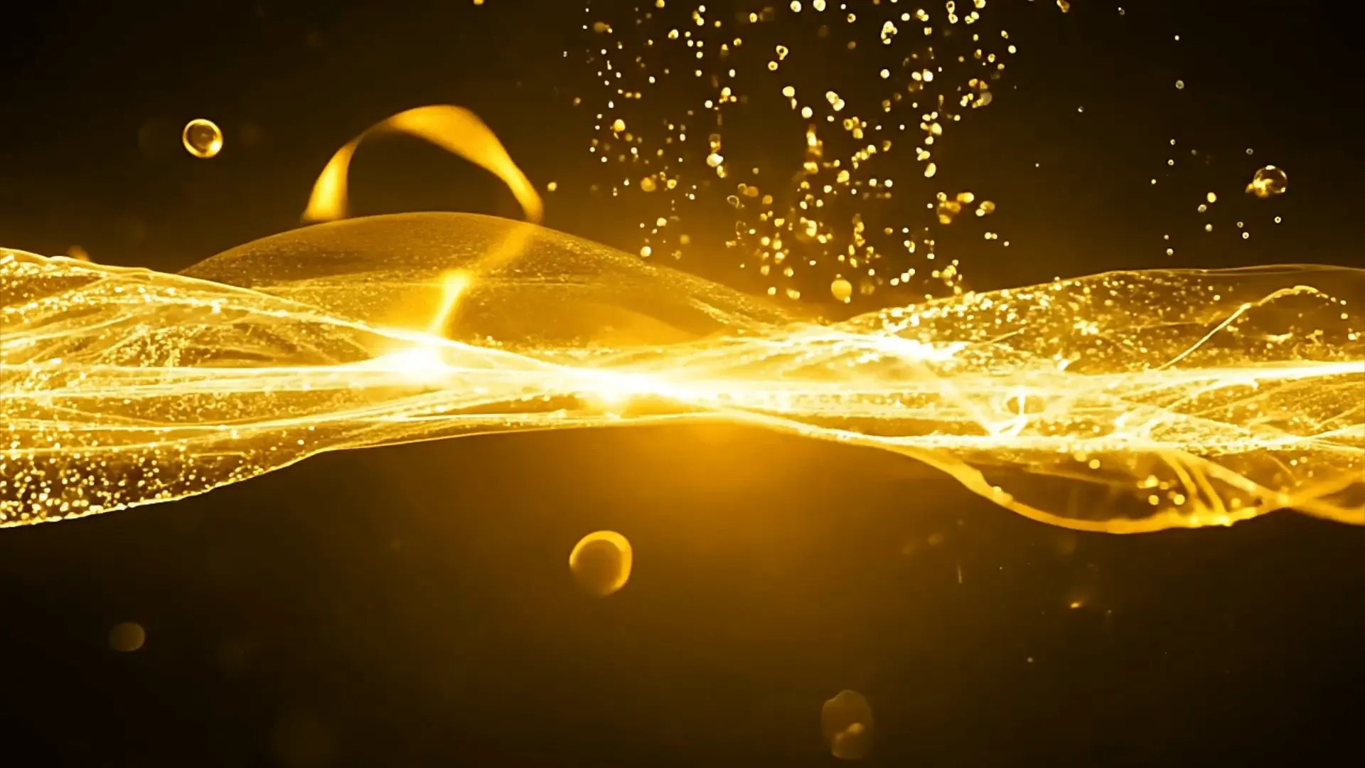 Gold Wave Particle Effect High-Quality Overlay